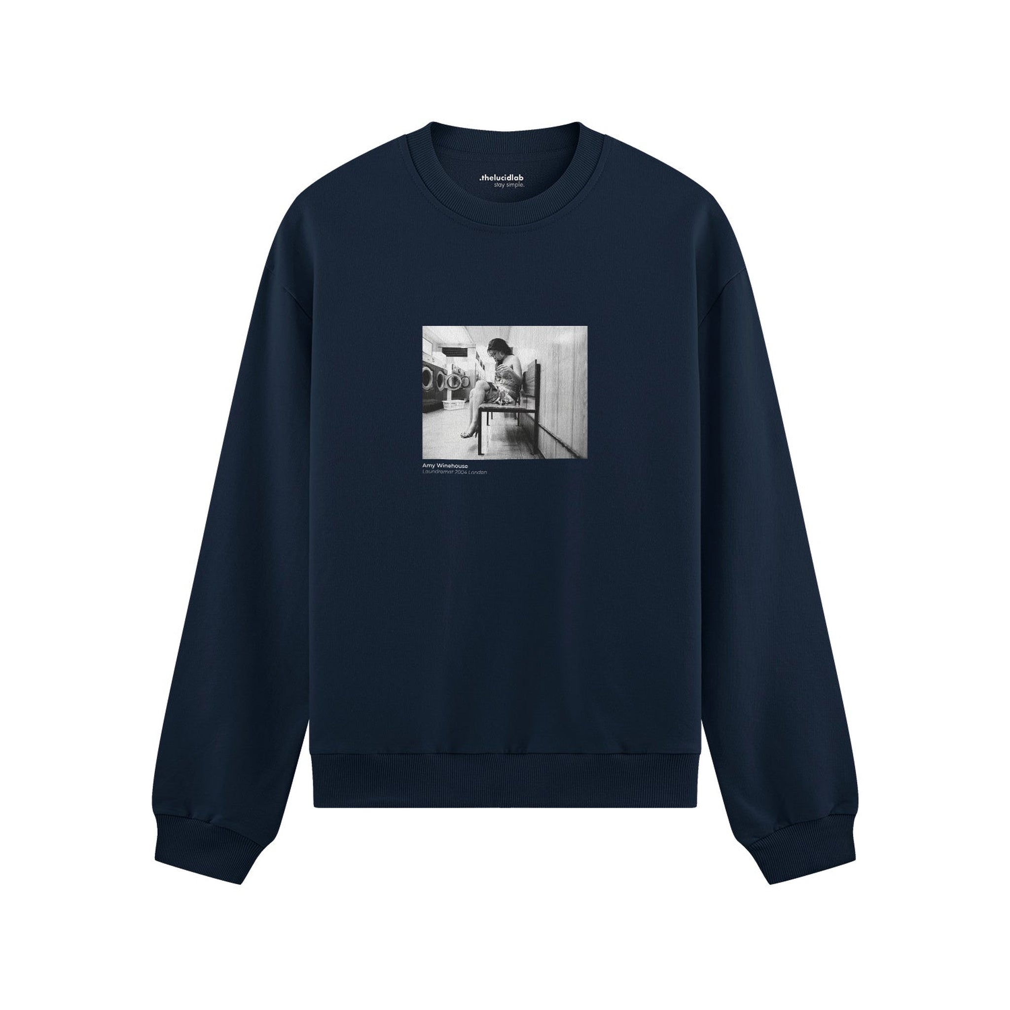 Amy Winehouse at the laundromat 2004 Oversize Sweatshirt