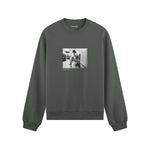 Amy Winehouse at the laundromat 2004 Oversize Sweatshirt