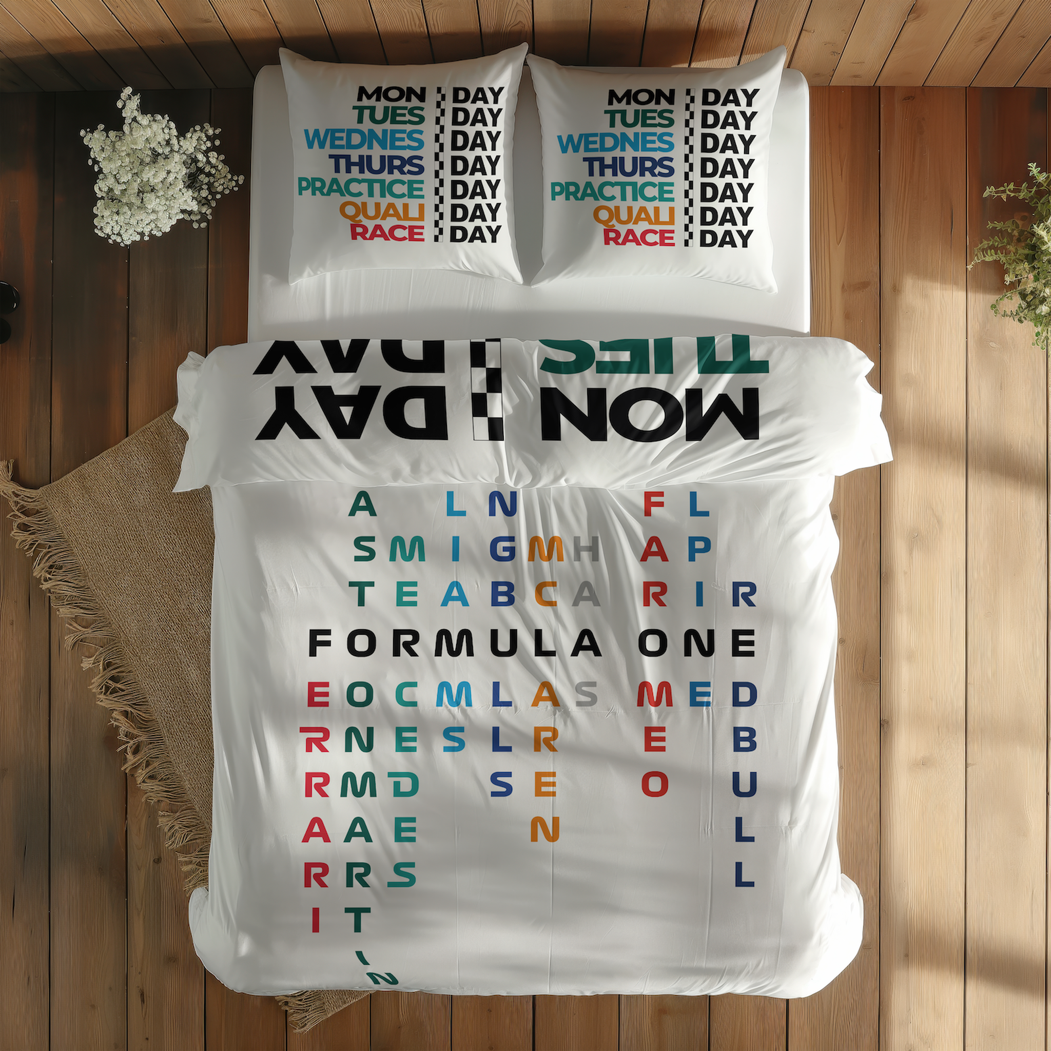 Formula 1 Week Days / F1 Teams Çift Taraflı Nevresim Takımı