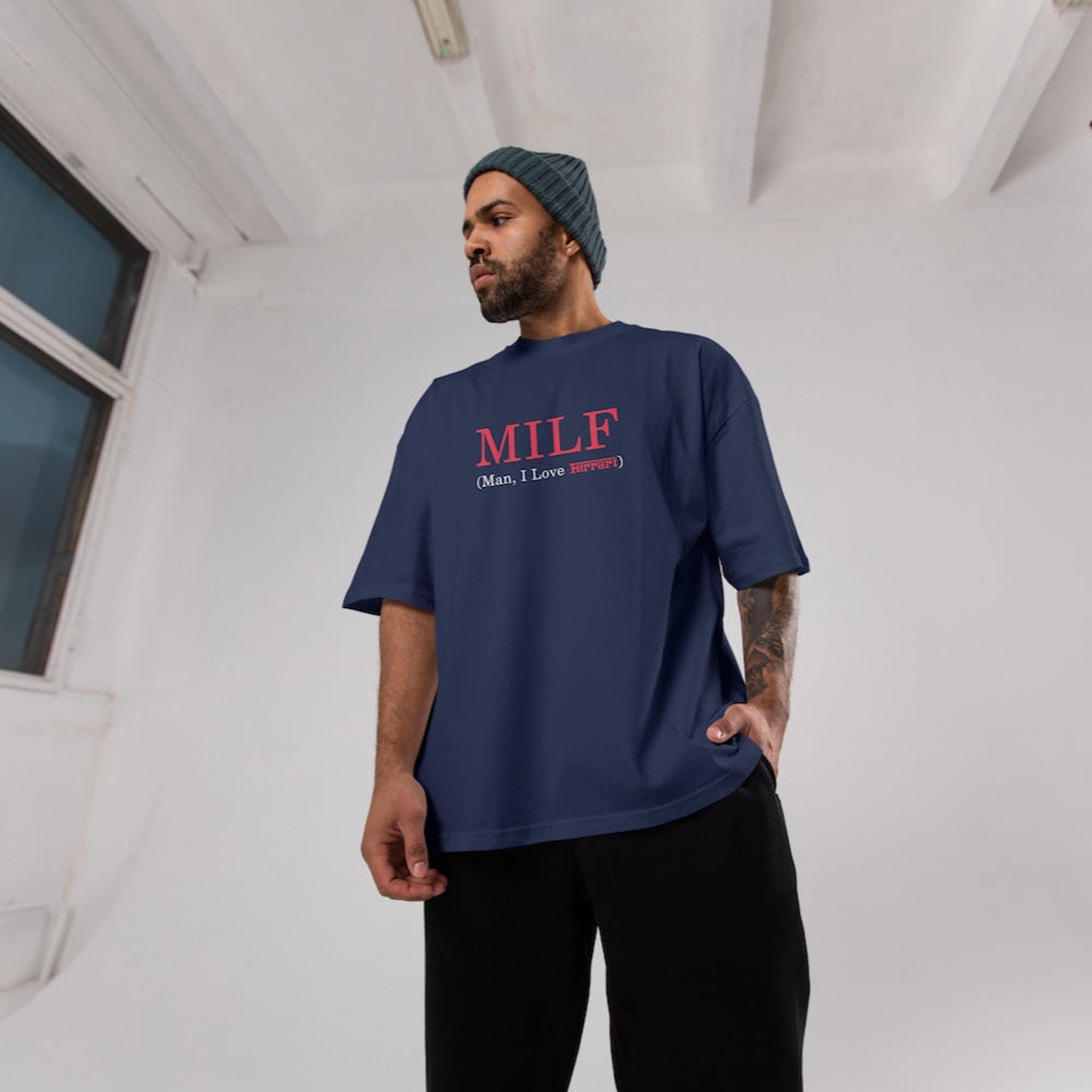 MILF / Man I Love Ferrari Oversize Tişört