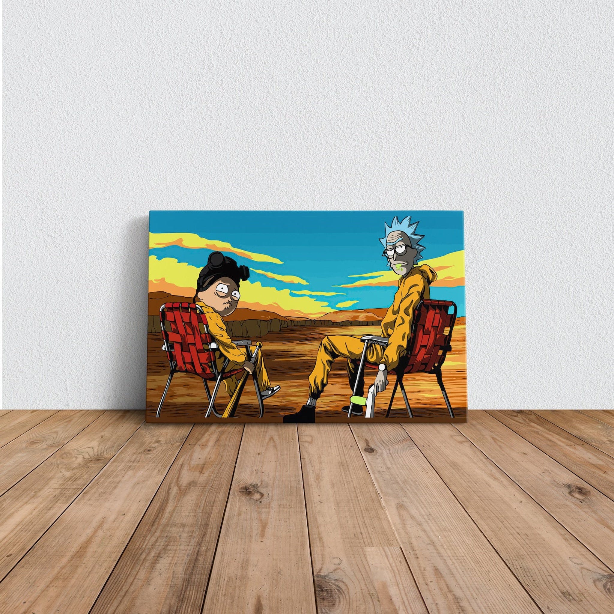 Breaking Bad / Rick and Morty Kanvas Tablo