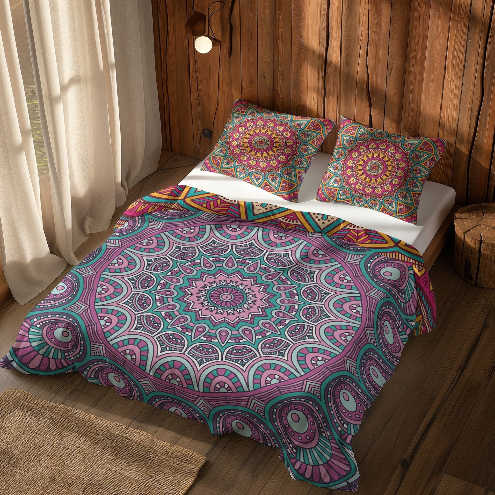 Mandala & Mor Mandala Çift Taraflı Nevresim Takımı