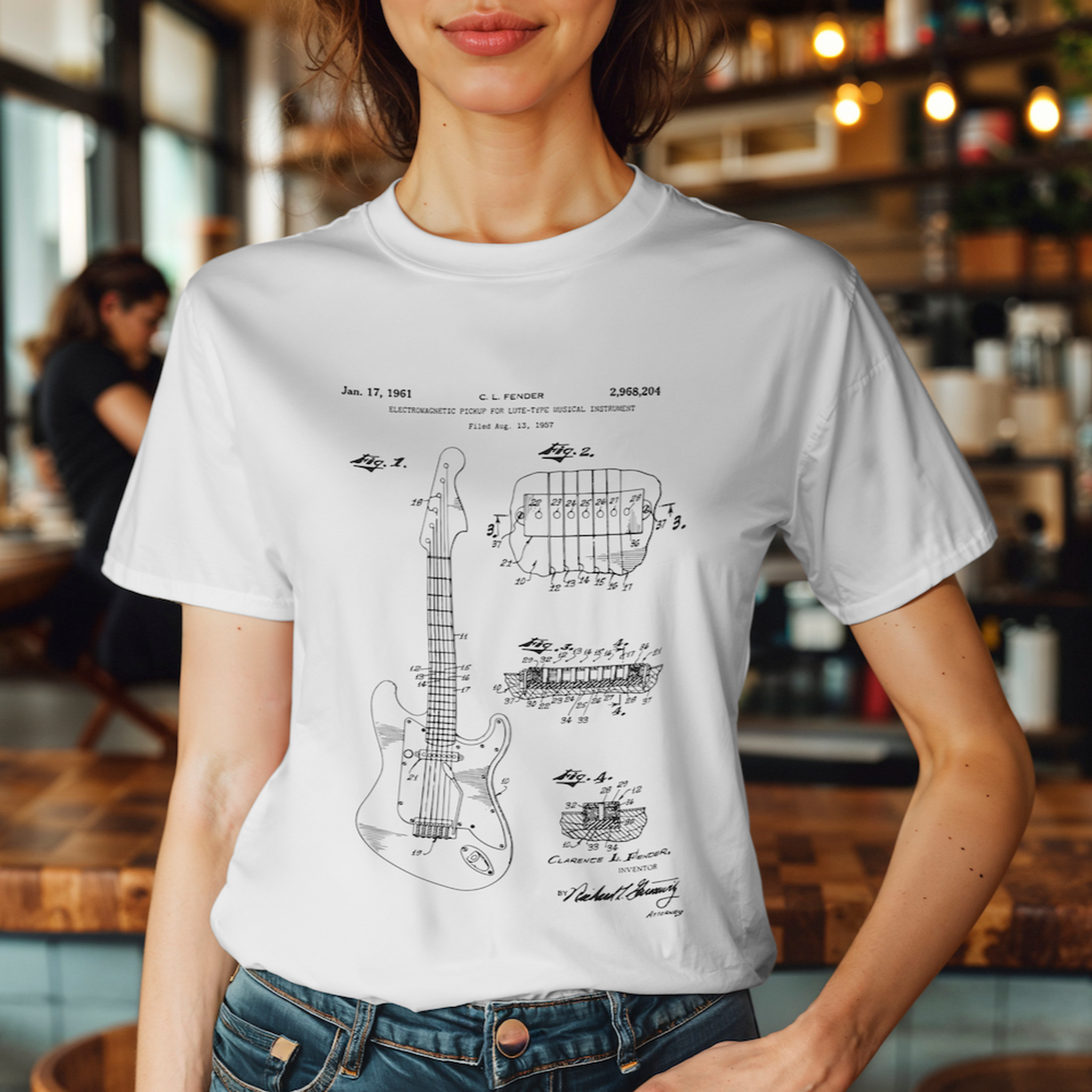 Fender Stratocaster Gitar Tişört