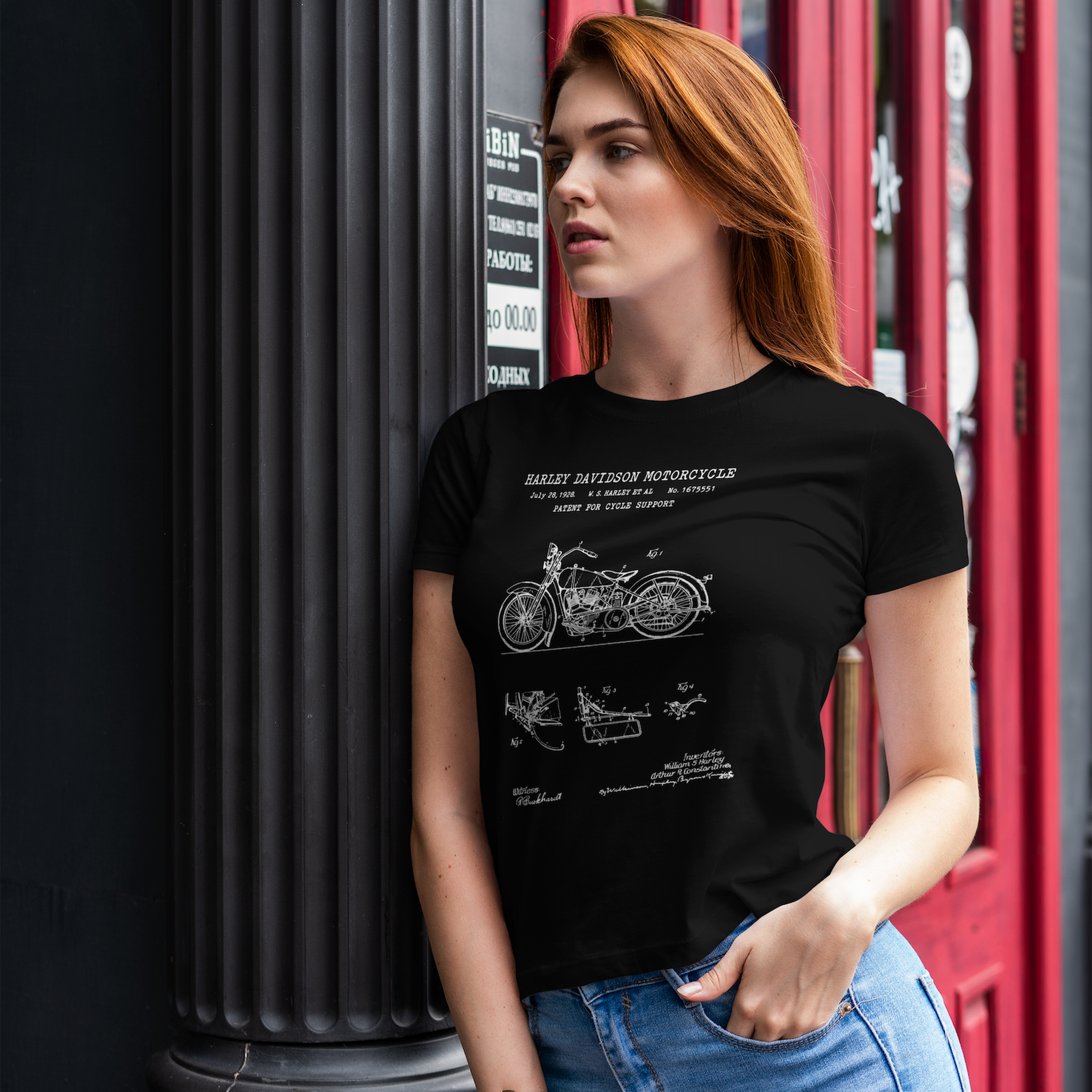 Harley Davidson Model 28B Motosiklet Tişört