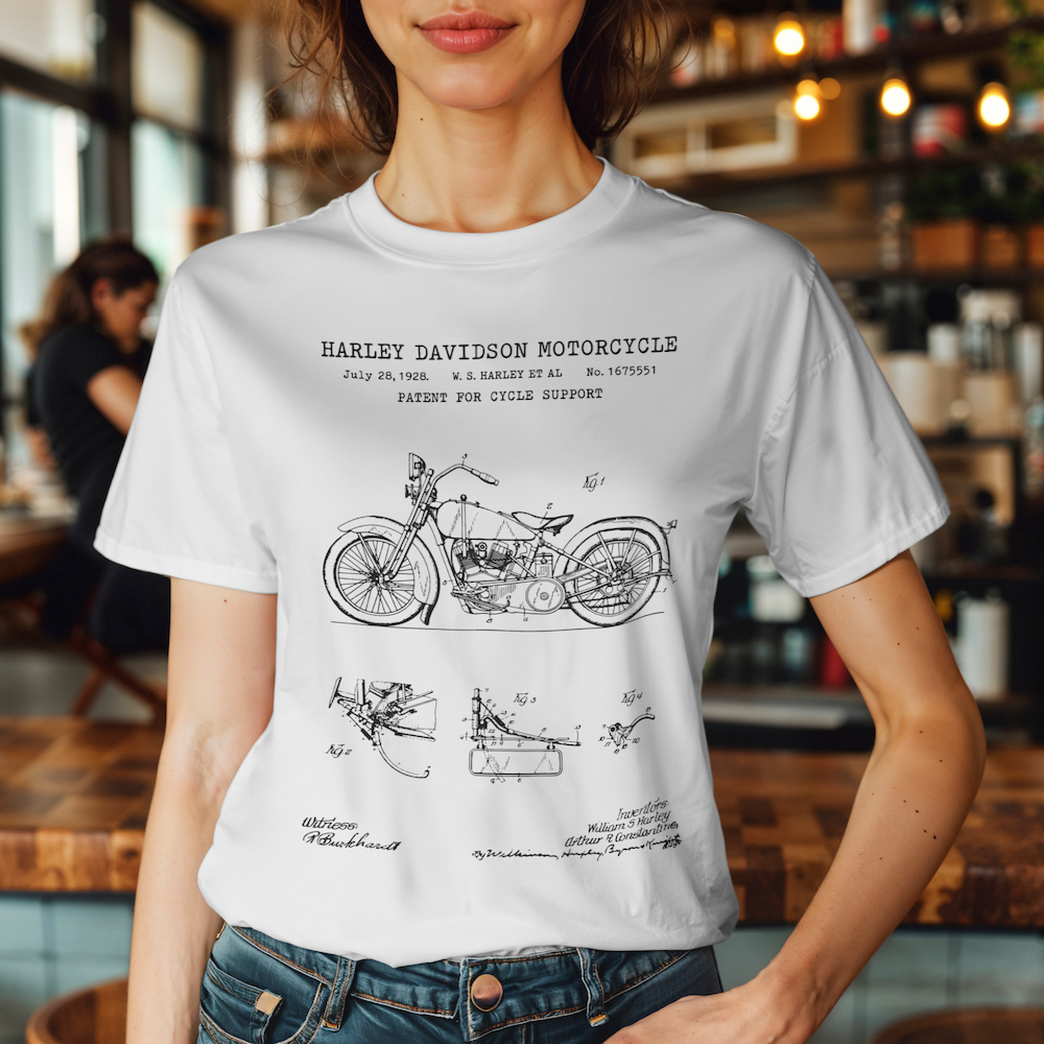 Harley Davidson Model 28B Motosiklet Tişört