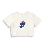 The Rolling Stones Blue Crop Tişört