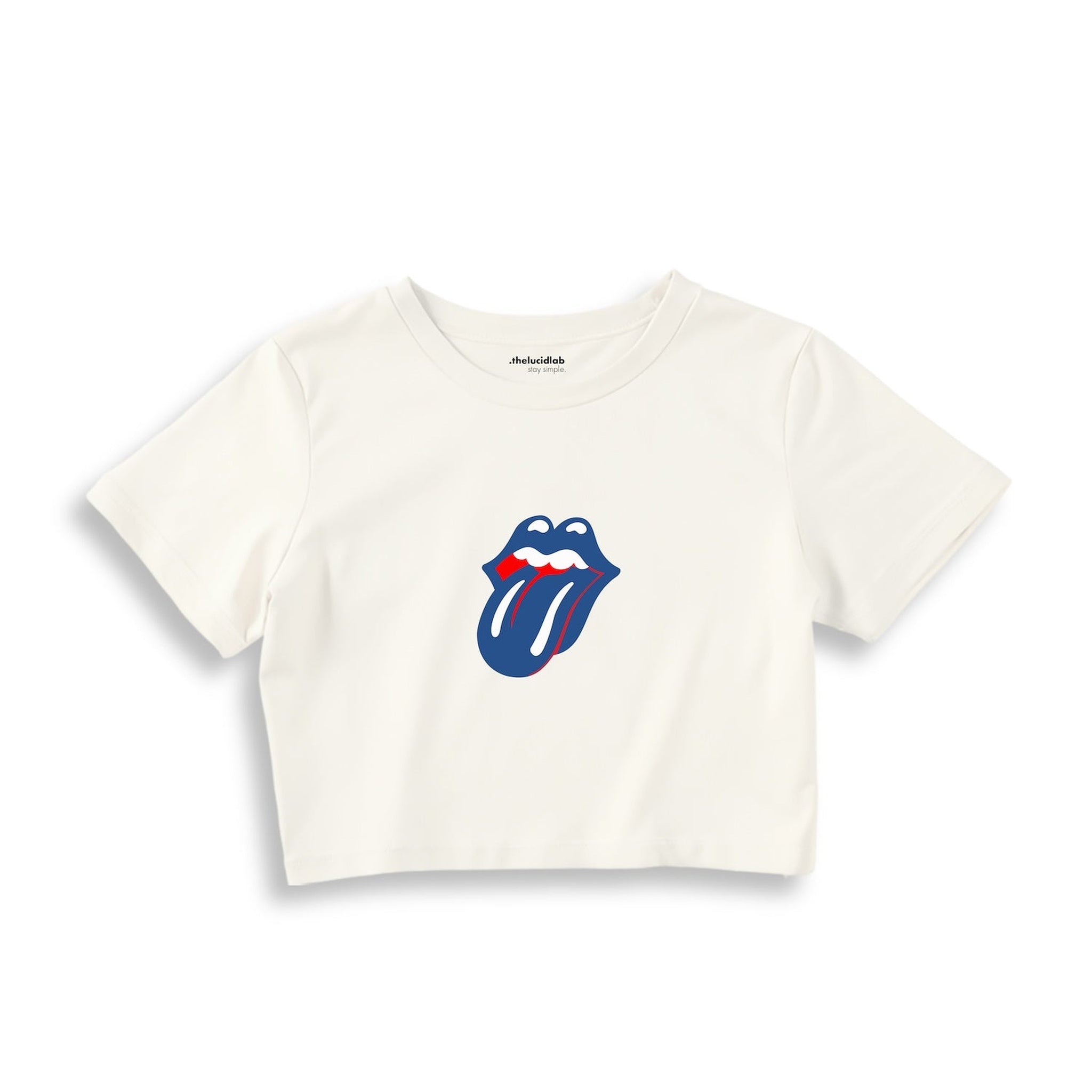 The Rolling Stones Blue Crop Tişört