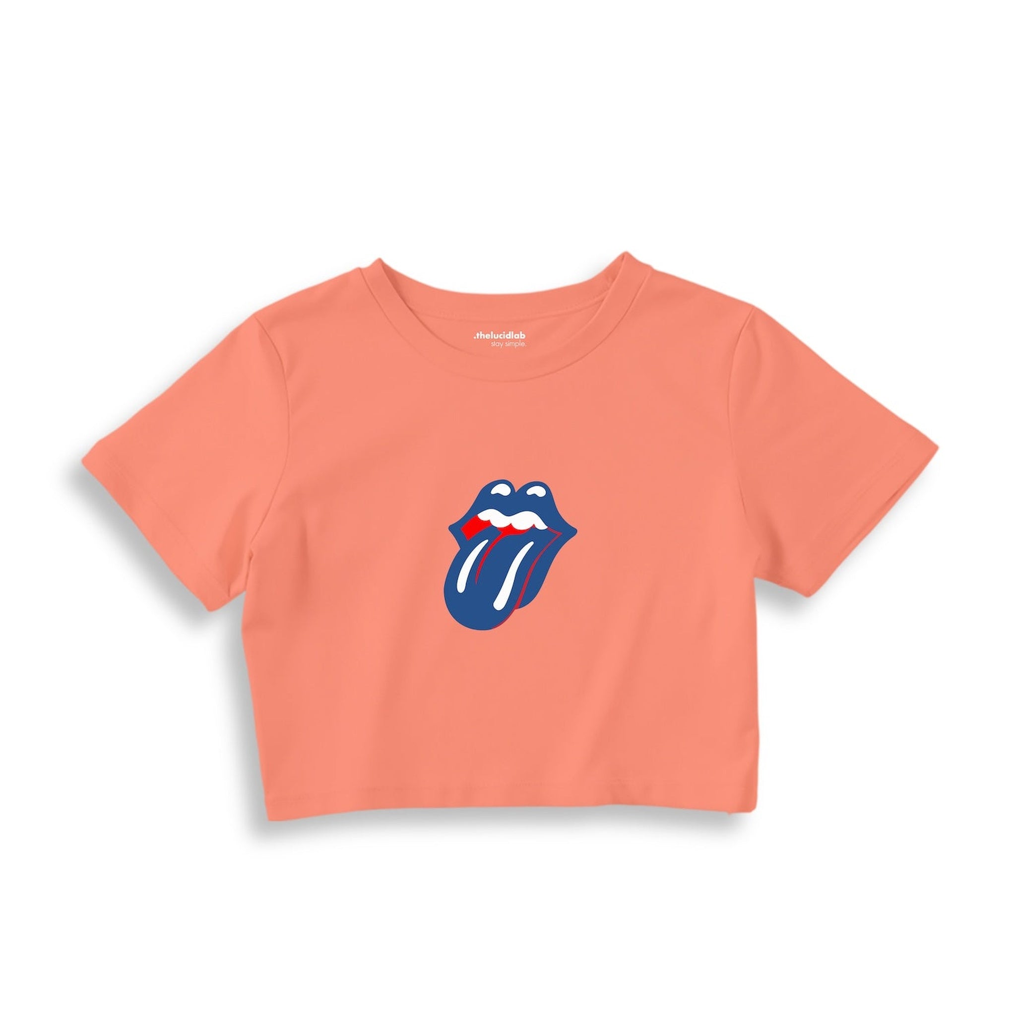 The Rolling Stones Blue Crop Tişört