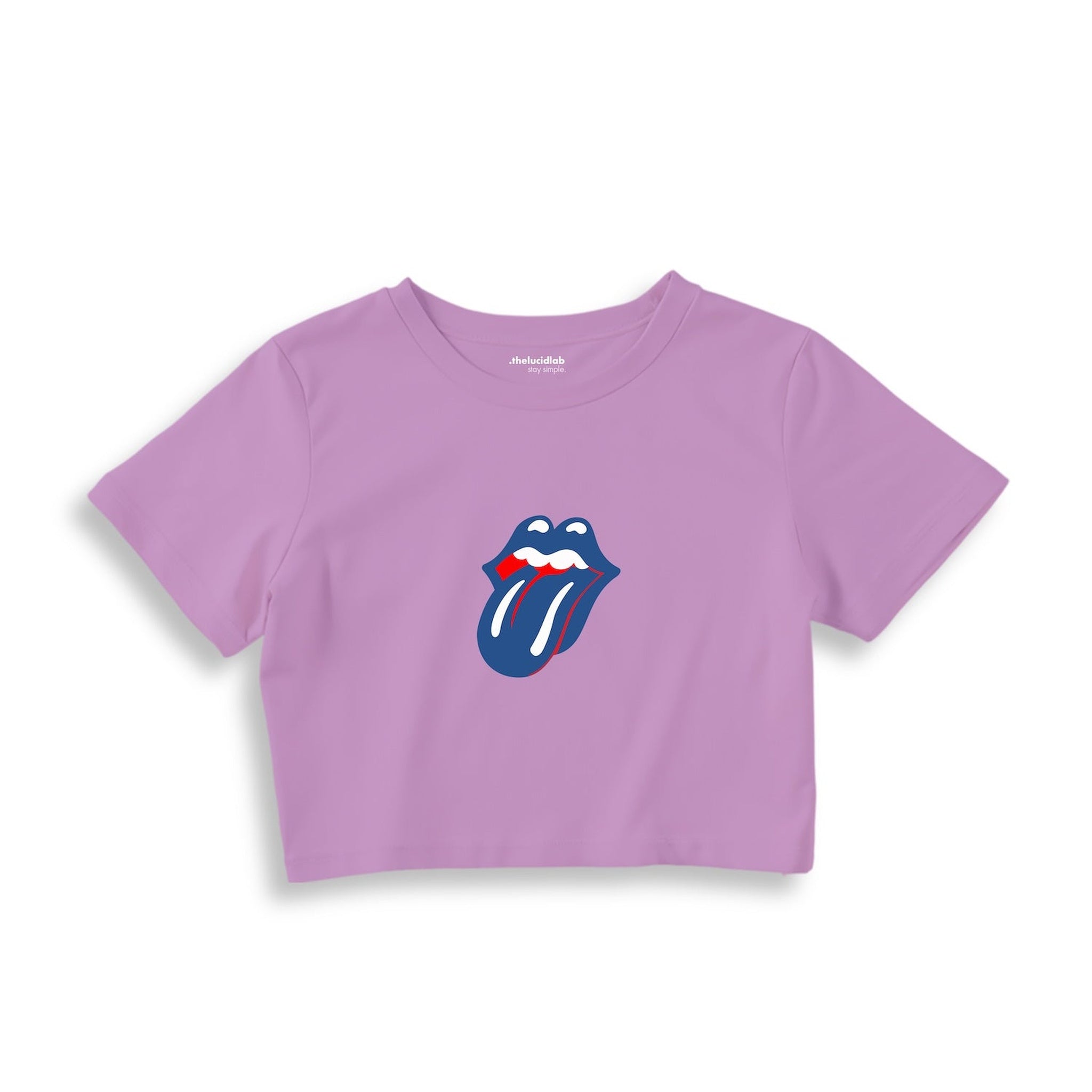 The Rolling Stones Blue Crop Tişört