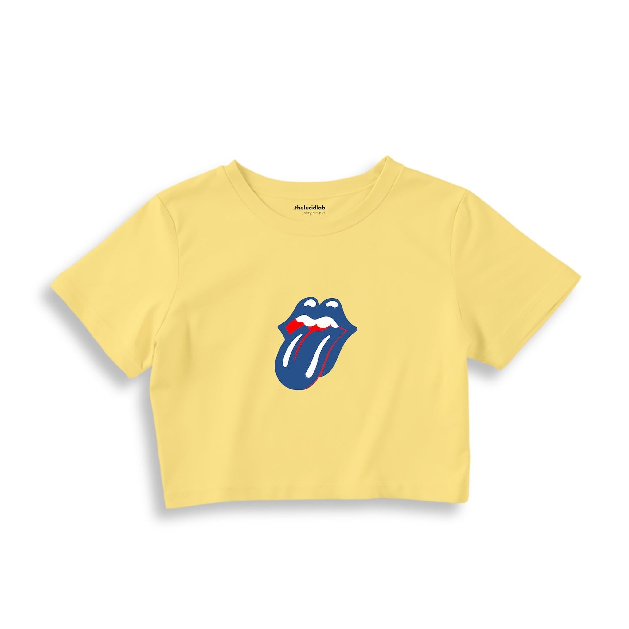 The Rolling Stones Blue Crop Tişört