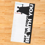May The Force Be With You B/W - Star Wars Spor Havlusu
