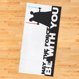 May The Force Be With You B/W - Star Wars Spor Havlusu