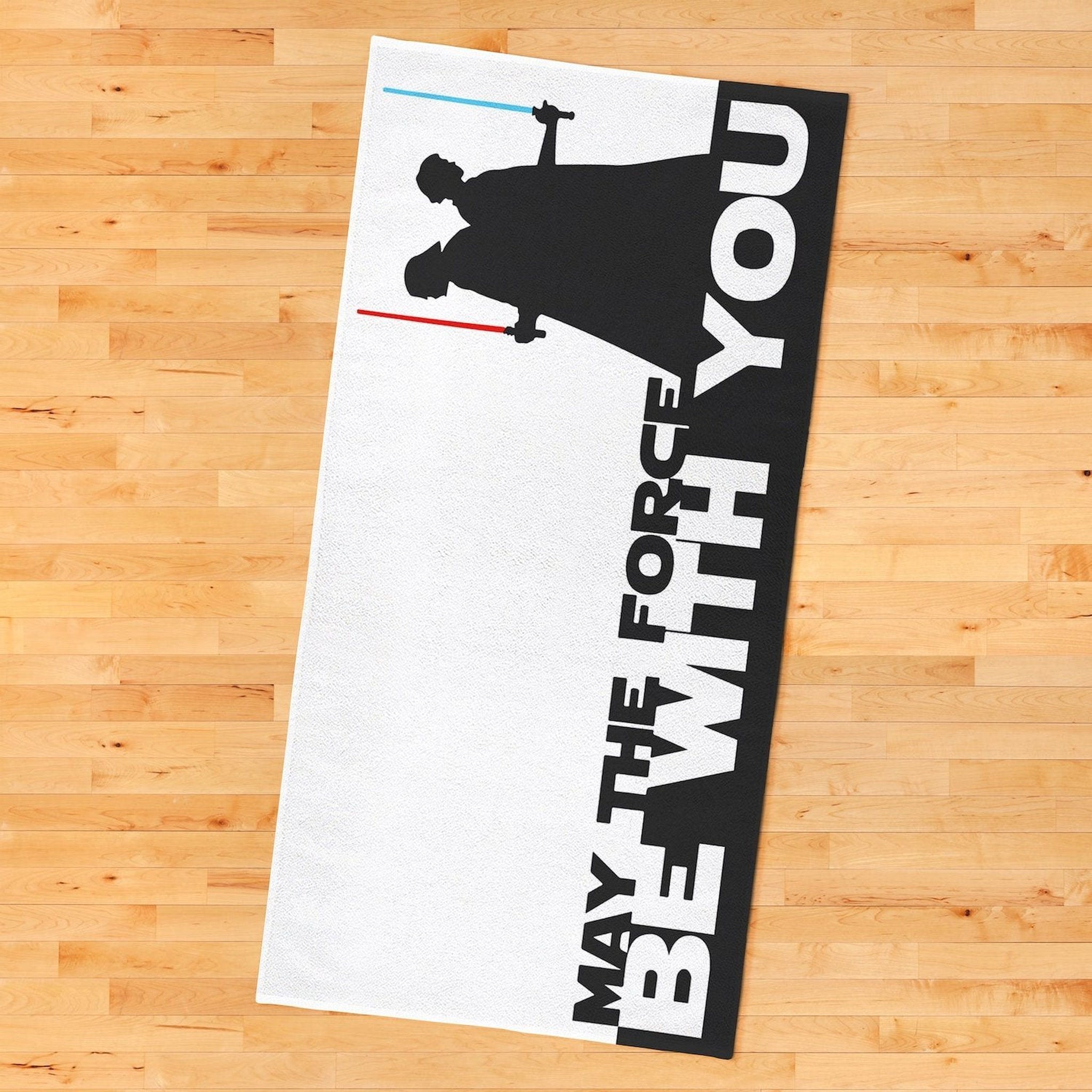 May The Force Be With You B/W - Star Wars Spor Havlusu