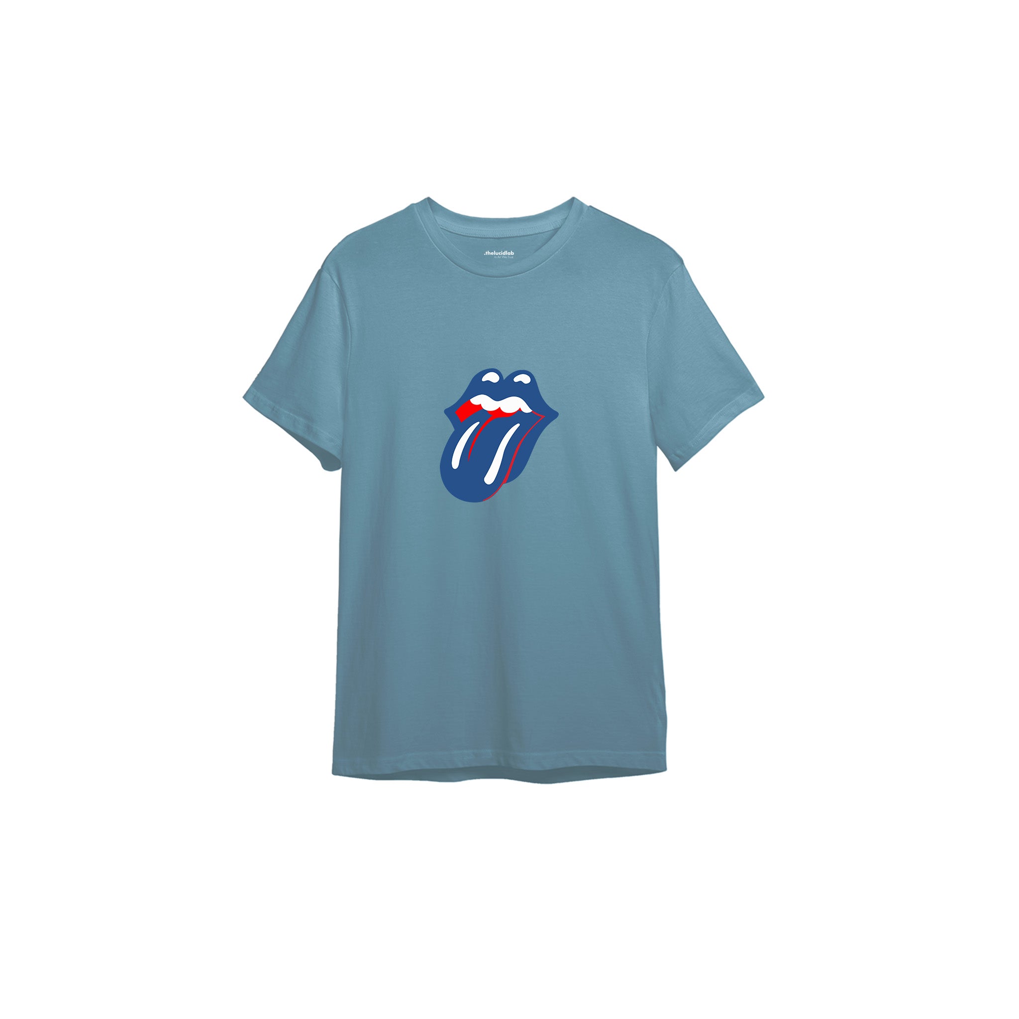 The Rolling Stones Blue Tişört — Çelik Mavi