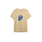 The Rolling Stones Blue Tişört — Krem