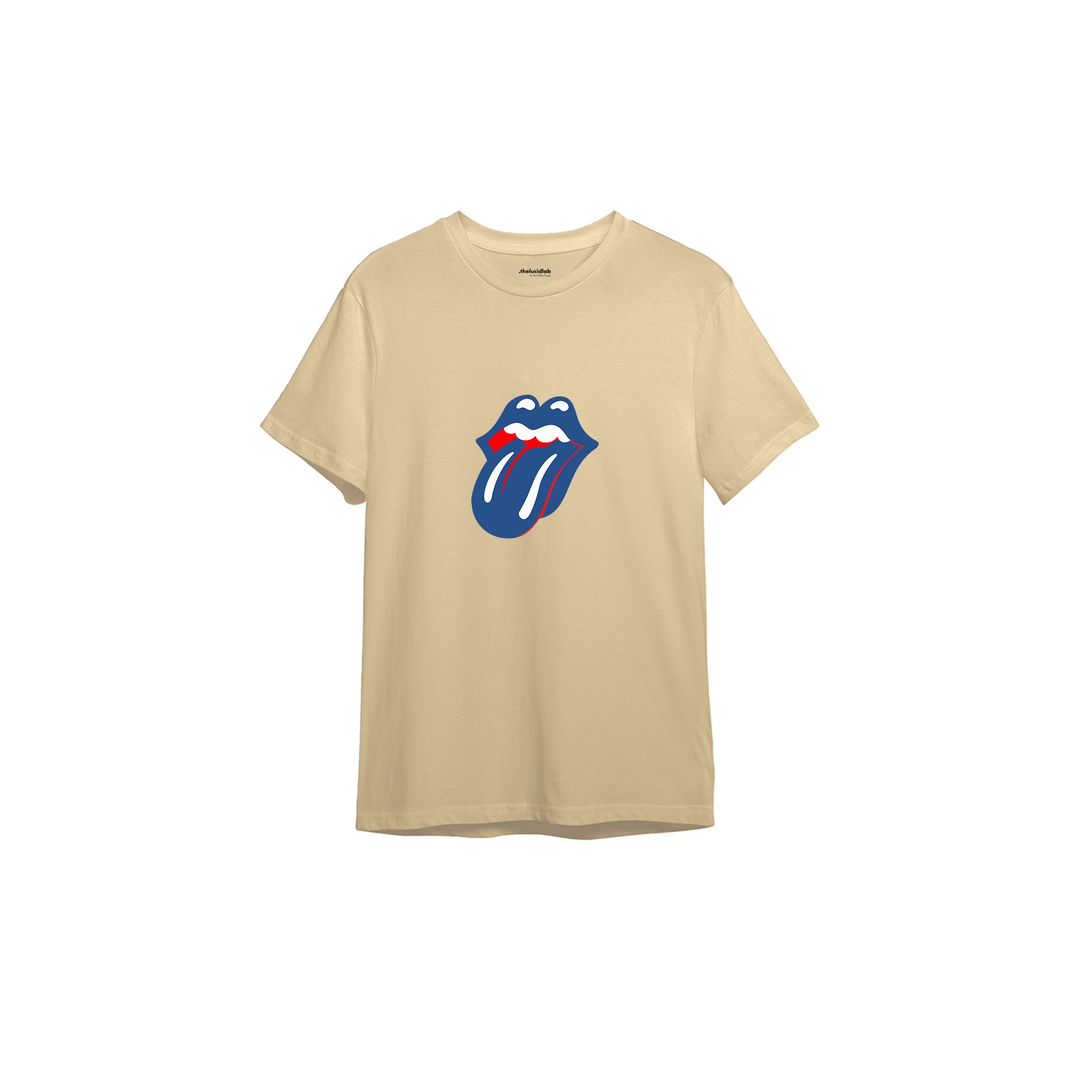 The Rolling Stones Blue Tişört — Krem