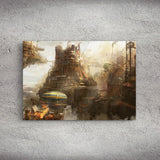 Steampunk City Kanvas Tablo