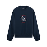 Perspektif Kanagawa Dalgası Oversize Sweatshirt