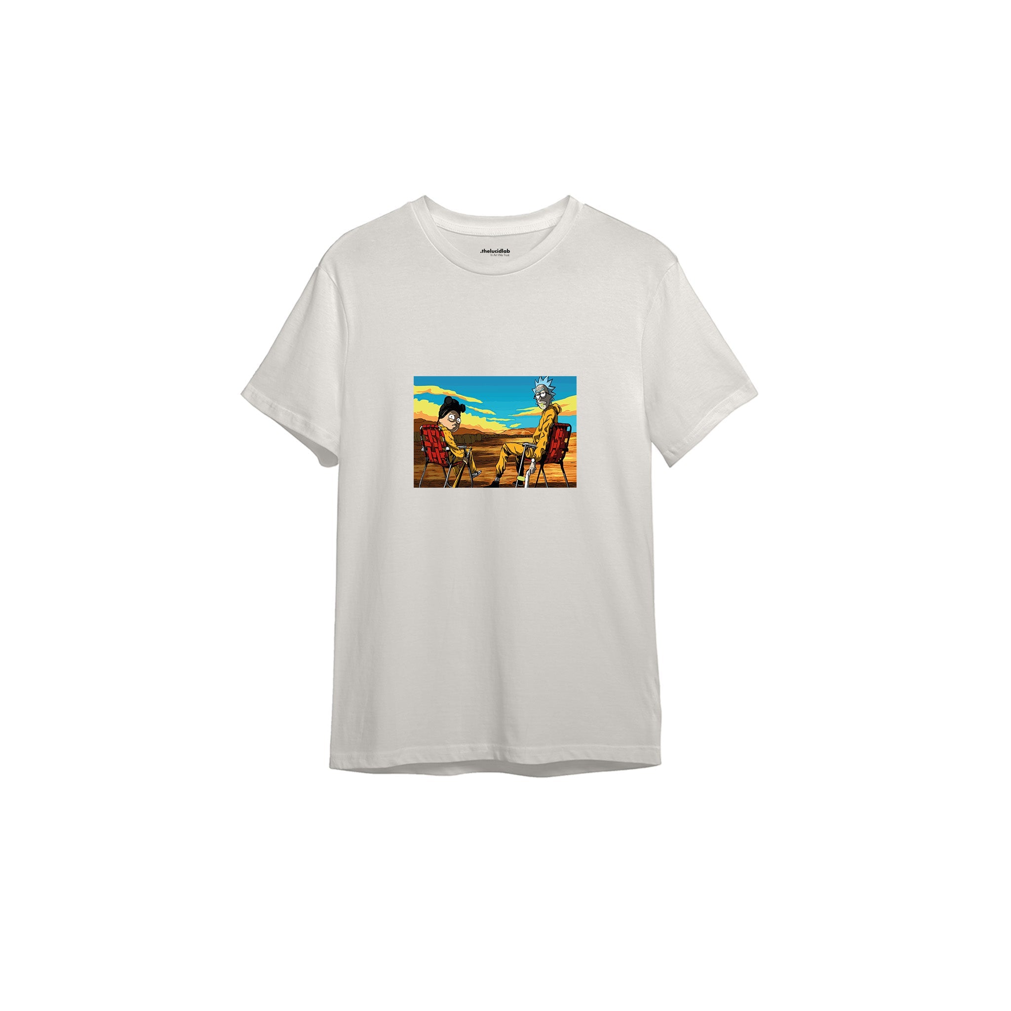 Breaking Bad / Rick and Morty Tişört — Ekru