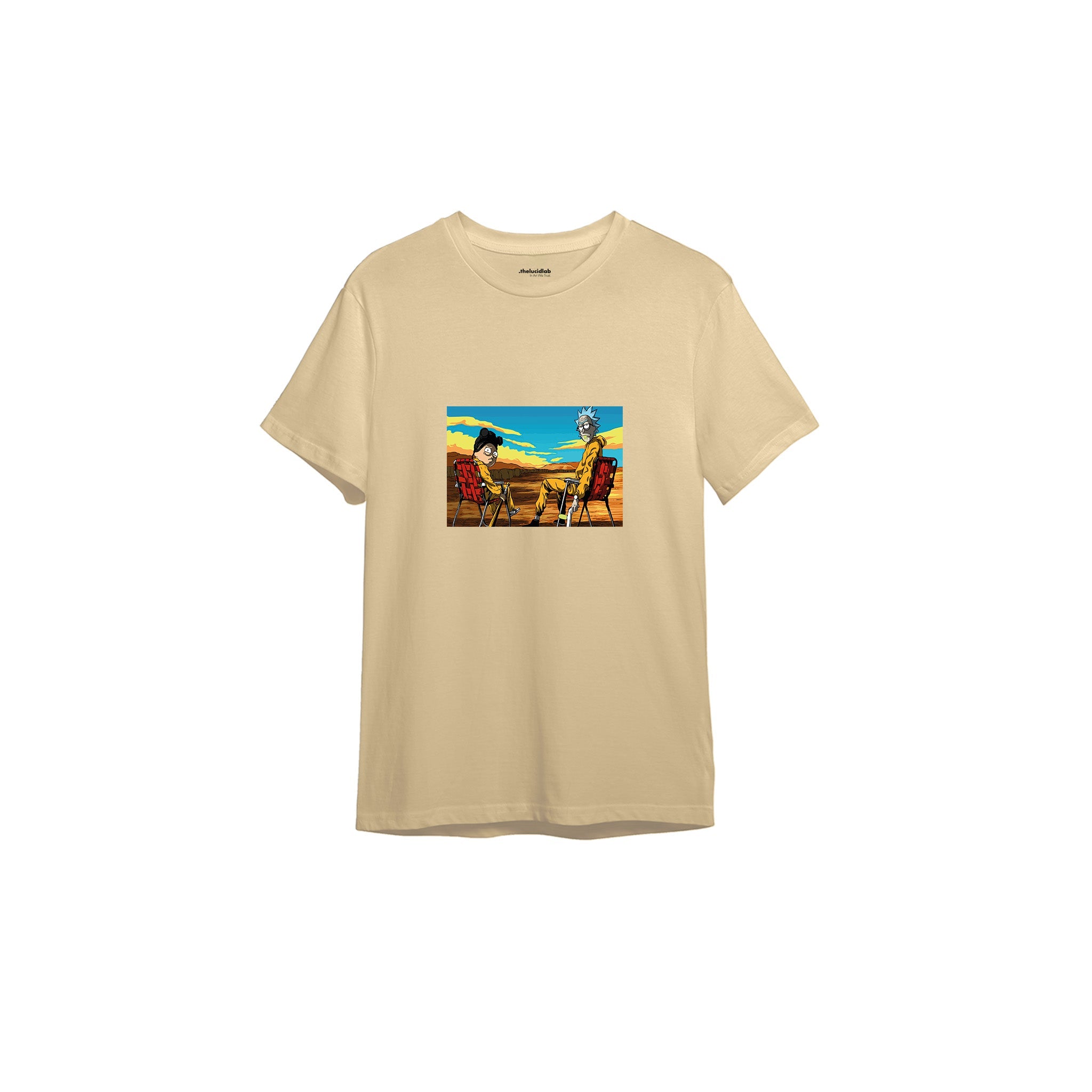 Breaking Bad / Rick and Morty Tişört — Krem