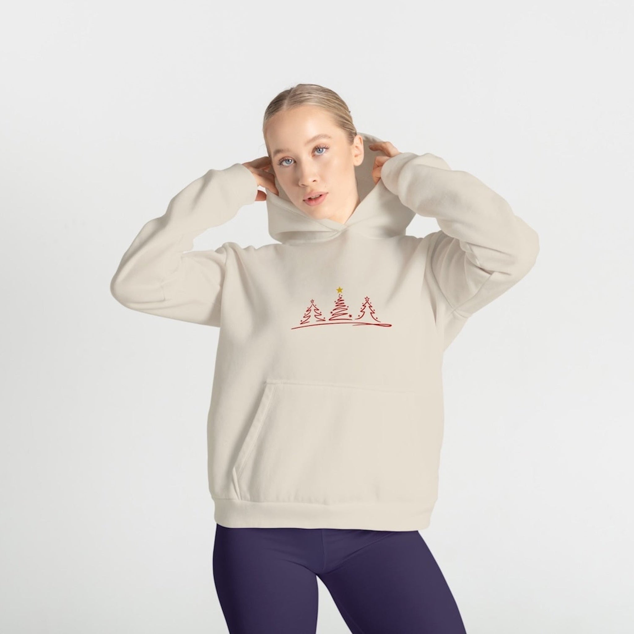 Brushstroke Christmas Tree Hoodie