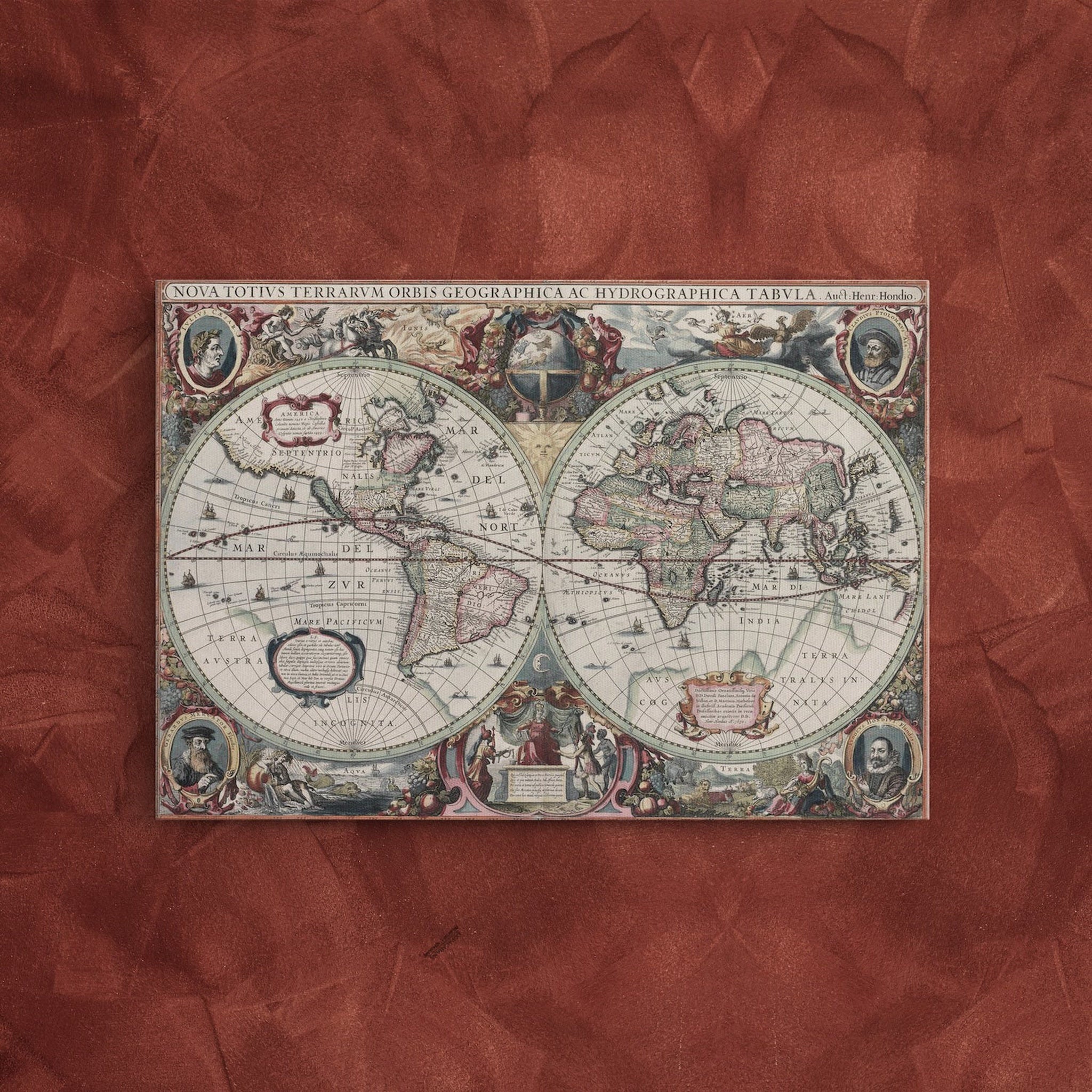 Terrarum Orbis tabula - Antik Dünya Haritası Kanvas Tablo