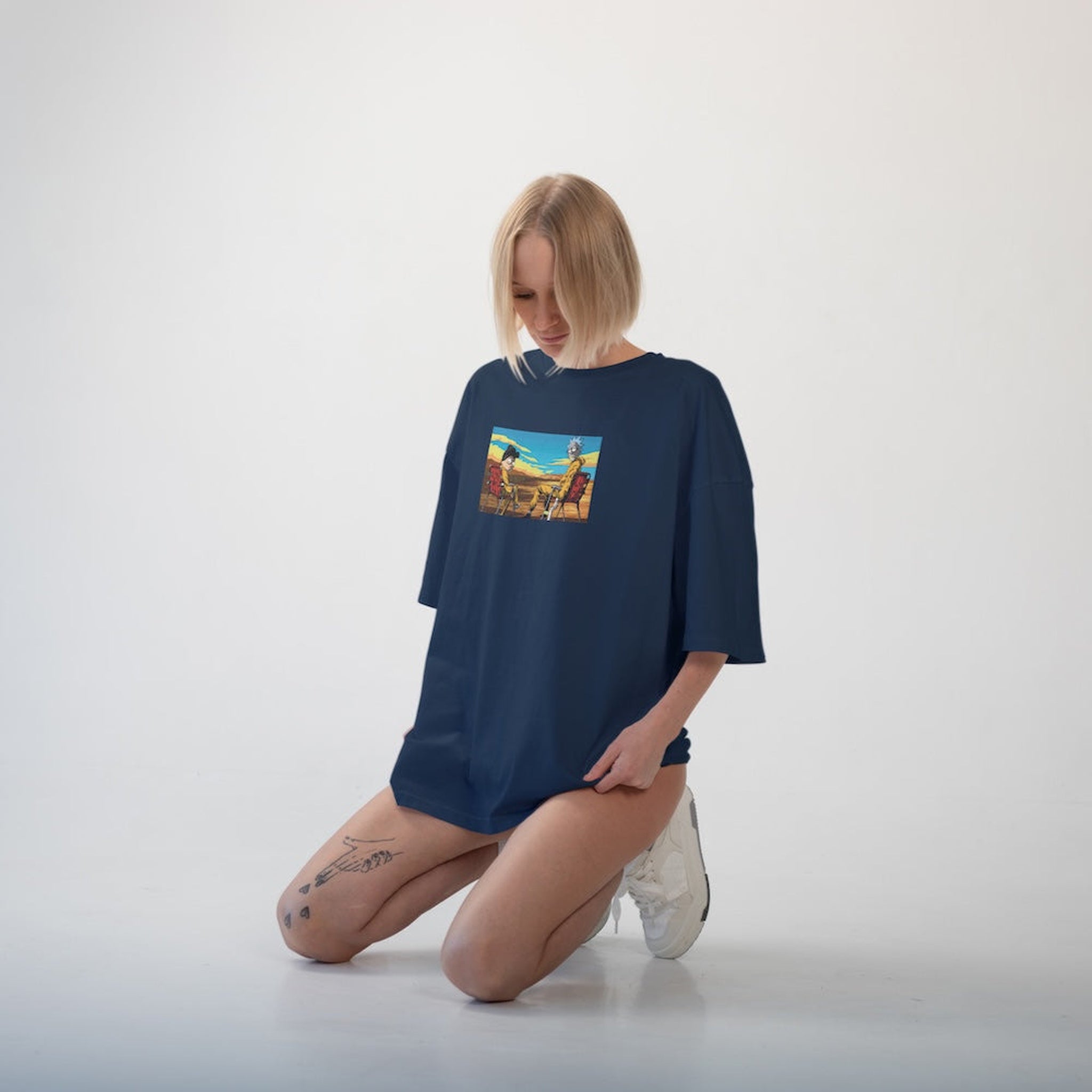 Breaking Bad / Rick and Morty Oversize Tişört