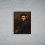 Self-Portrait with Beret and Turned-Up Collar Kanvas Tablo
