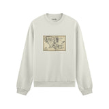 Yüzüklerin Efendisi Orta Dünya Haritası - Lord Of The Rings Oversize Sweatshirt