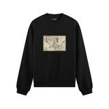 Yüzüklerin Efendisi Orta Dünya Haritası - Lord Of The Rings Oversize Sweatshirt