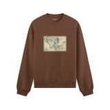 Yüzüklerin Efendisi Orta Dünya Haritası - Lord Of The Rings Oversize Sweatshirt