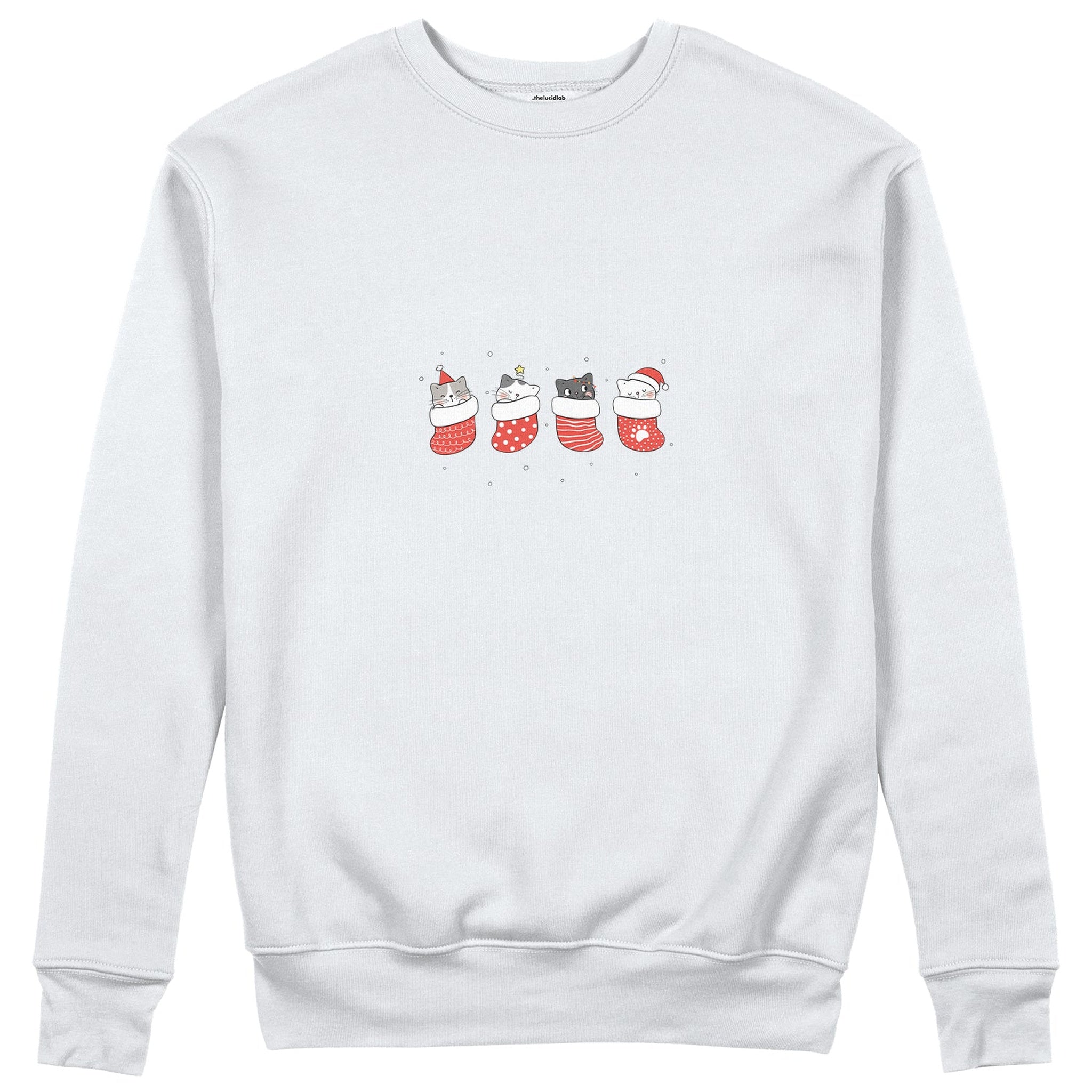 Christmas Stocking Cats Sweatshirt