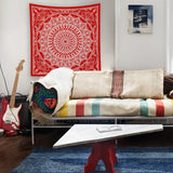 Red Bohemian Mandala Duvar Örtüsü