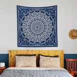 Blue Bohemian Mandala Duvar Örtüsü