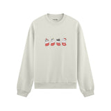 Christmas Stocking Cats Oversize Sweatshirt