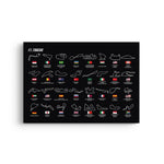 All Tracks / Formula 1 Pistleri Kanvas Tablo