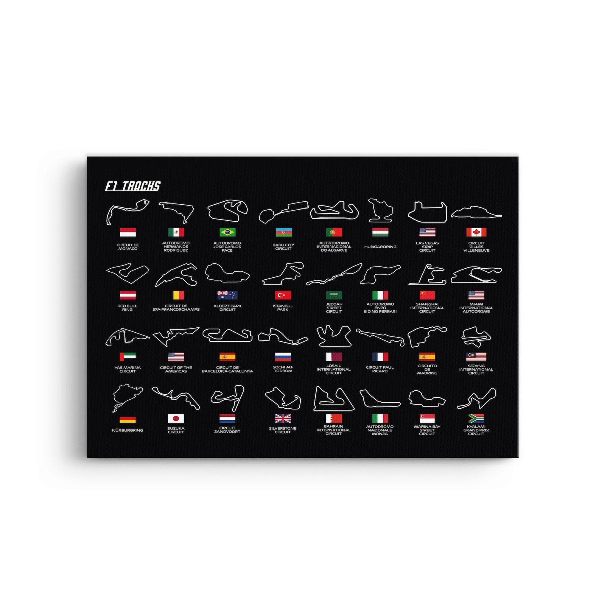 All Tracks / Formula 1 Pistleri Kanvas Tablo