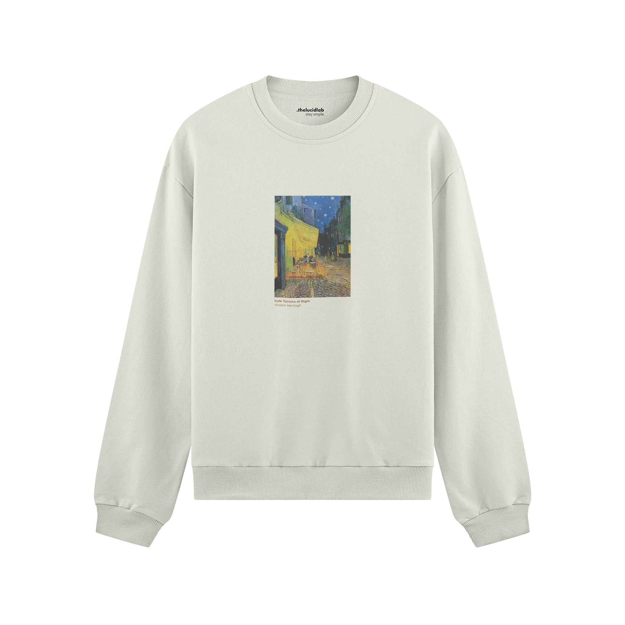 Café Terrace at Night Oversize Sweatshirt