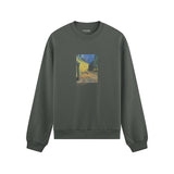 Café Terrace at Night Oversize Sweatshirt
