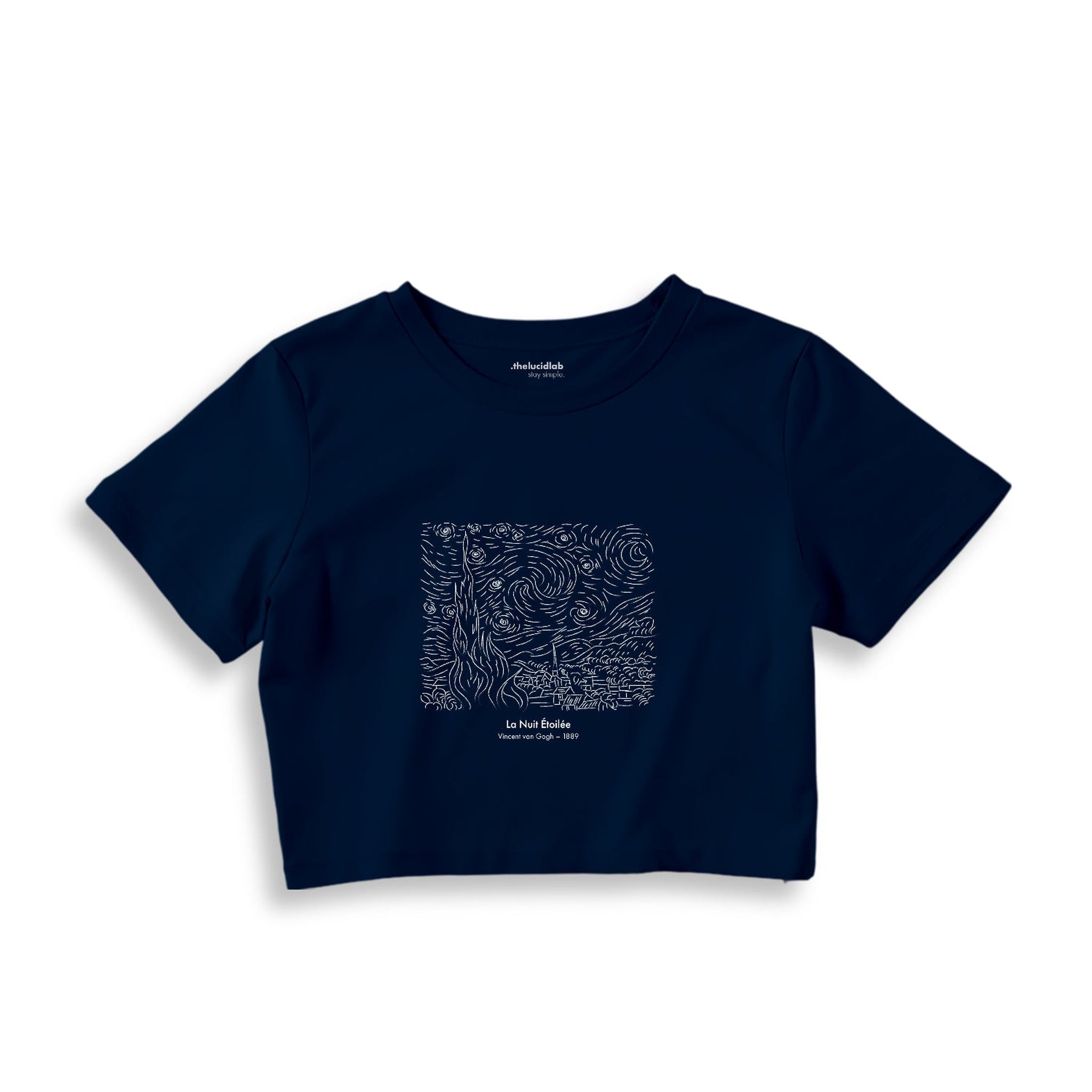 La Nuit étoilée Crop Tişört