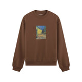 Café Terrace at Night Oversize Sweatshirt