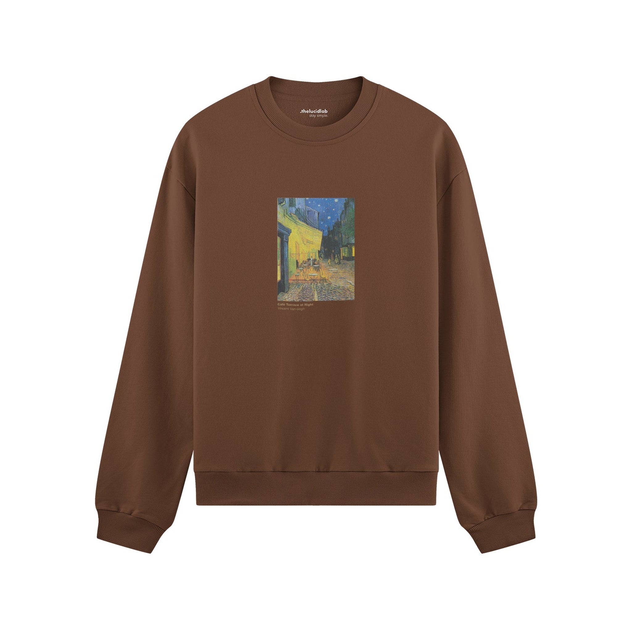 Café Terrace at Night Oversize Sweatshirt