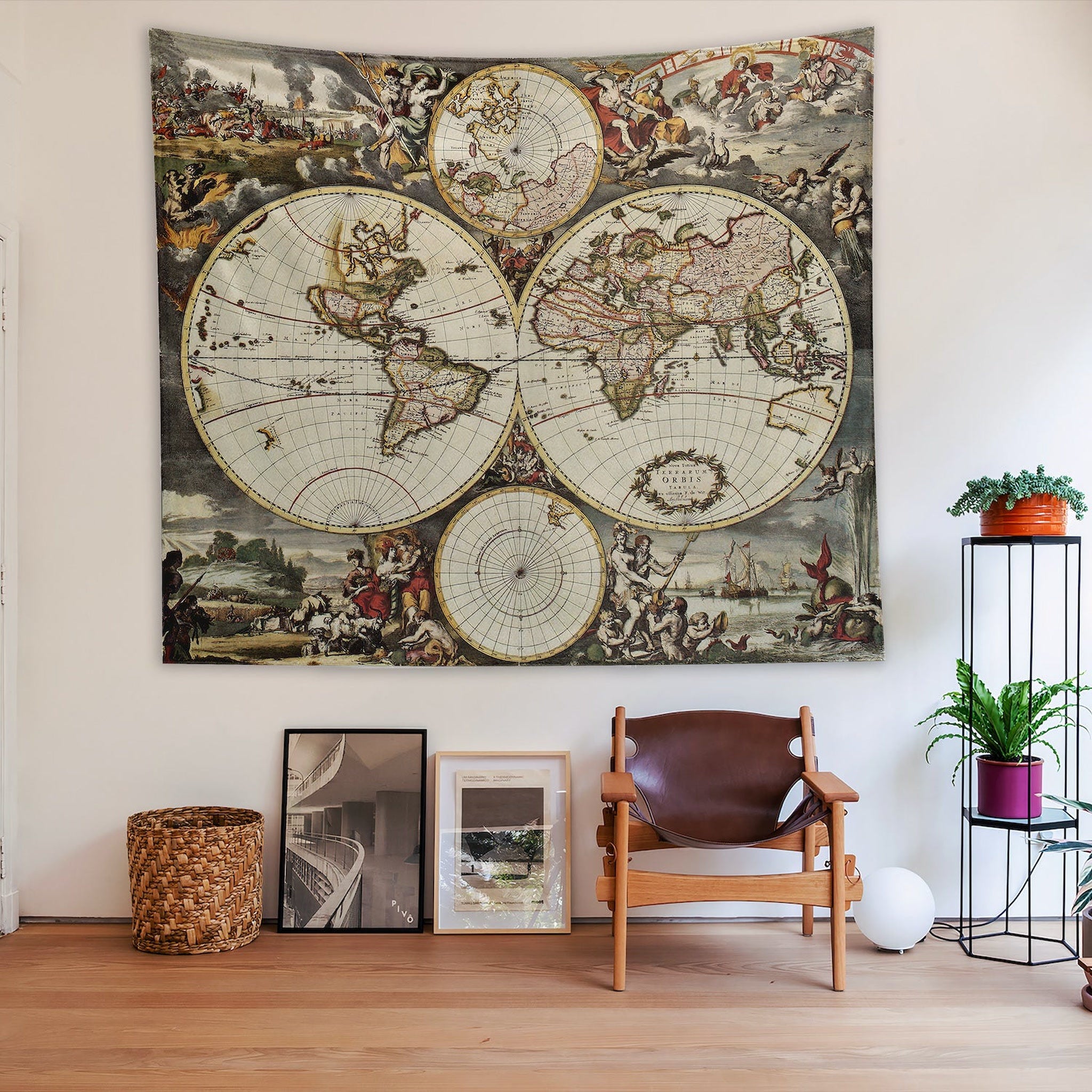 Nova Terrarum Orbis - Antik Dünya Haritası Duvar Örtüsü