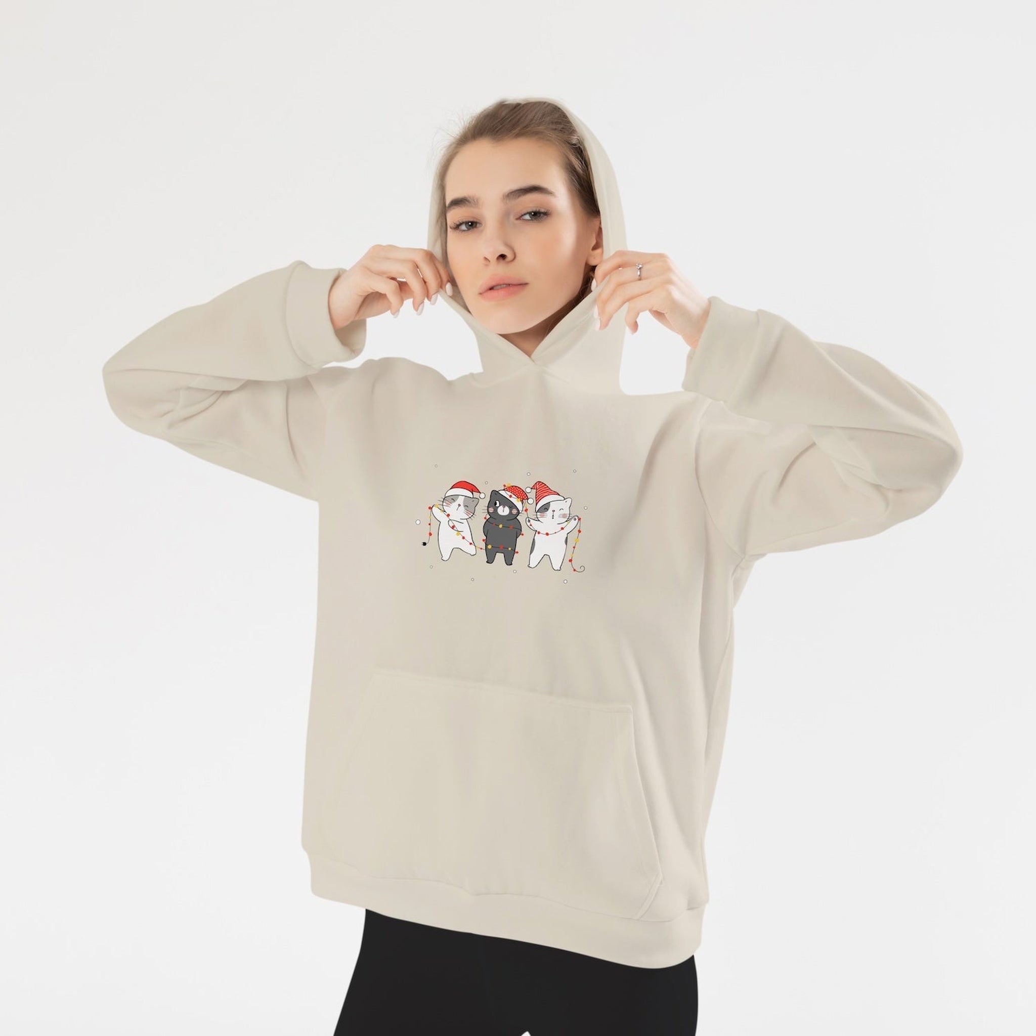 Tangled Christmas Cats Hoodie