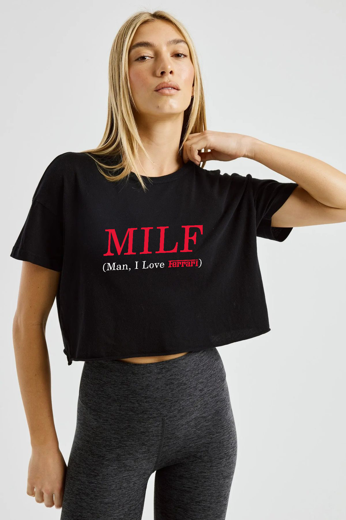 MILF / Man I Love Ferrari Crop Tişört