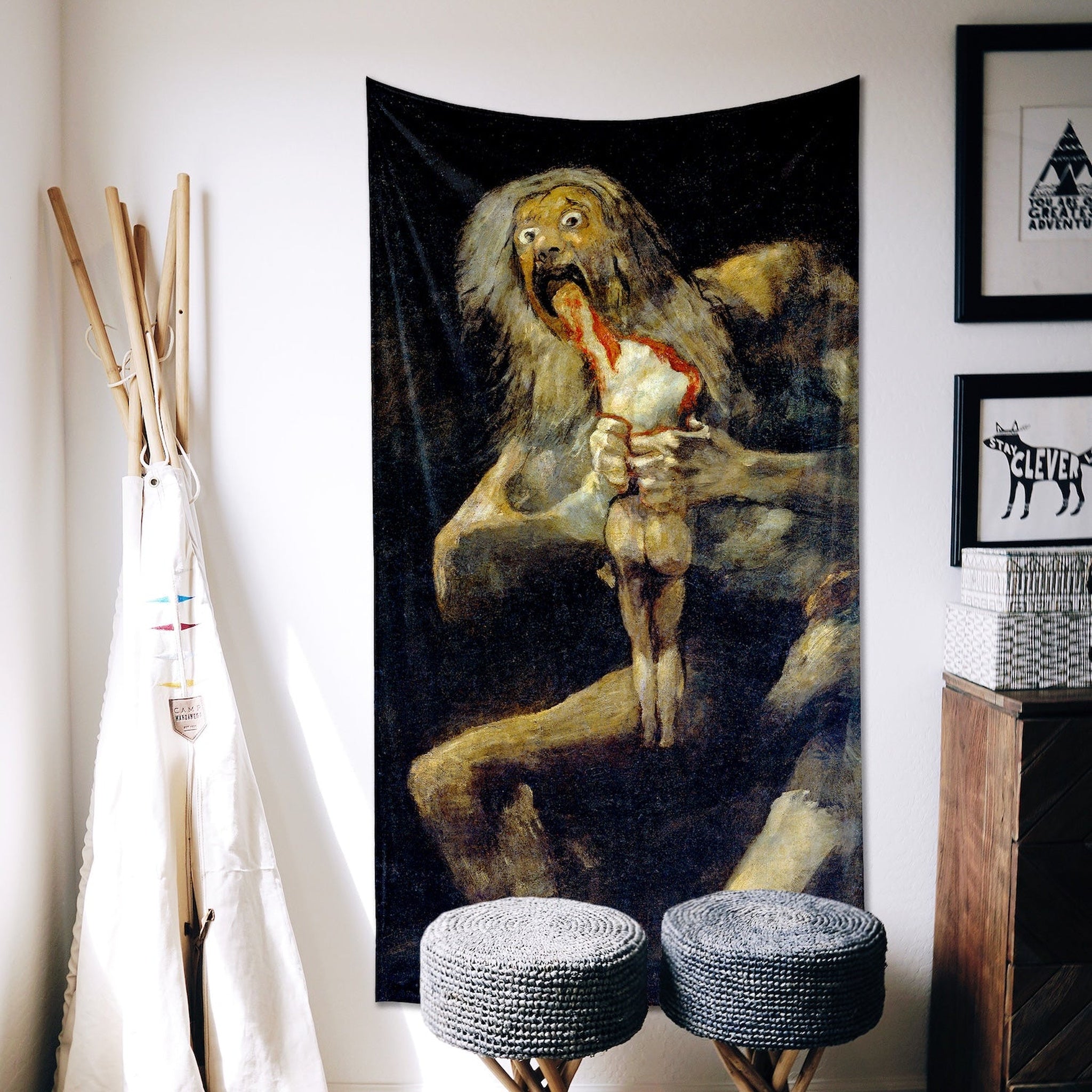 Saturn Devouring His Son Duvar Örtüsü