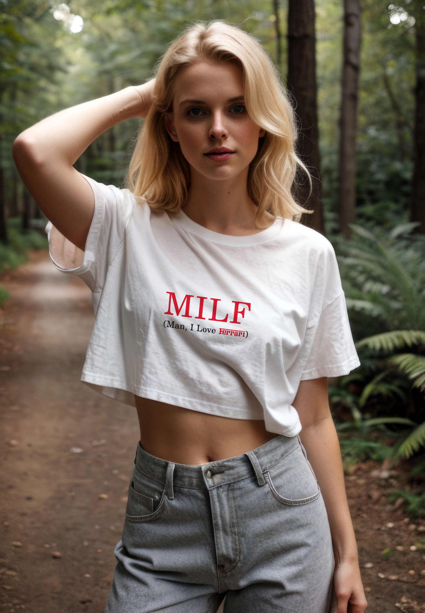 MILF / Man I Love Ferrari Crop Tişört