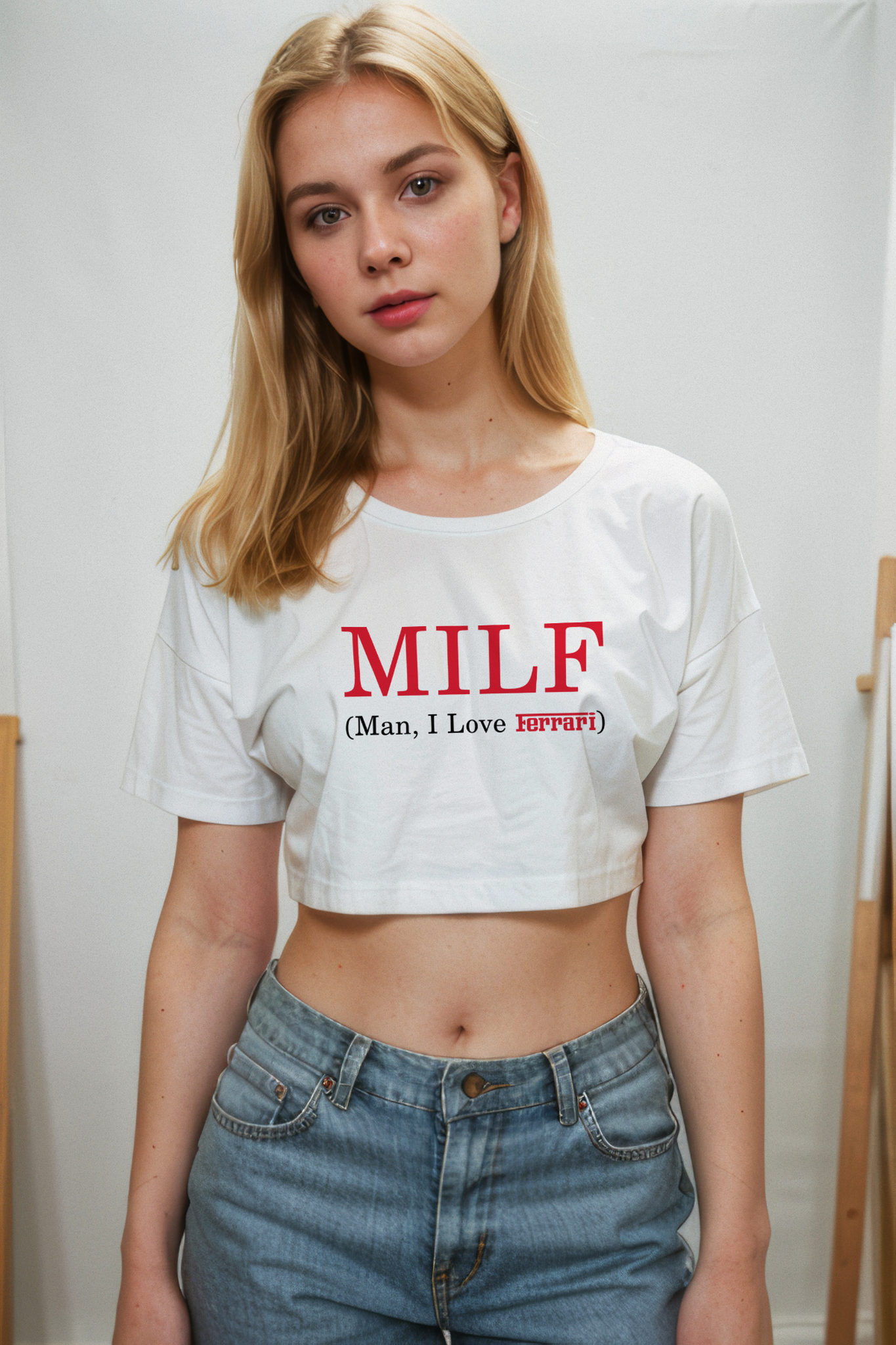 MILF / Man I Love Ferrari Crop Tişört