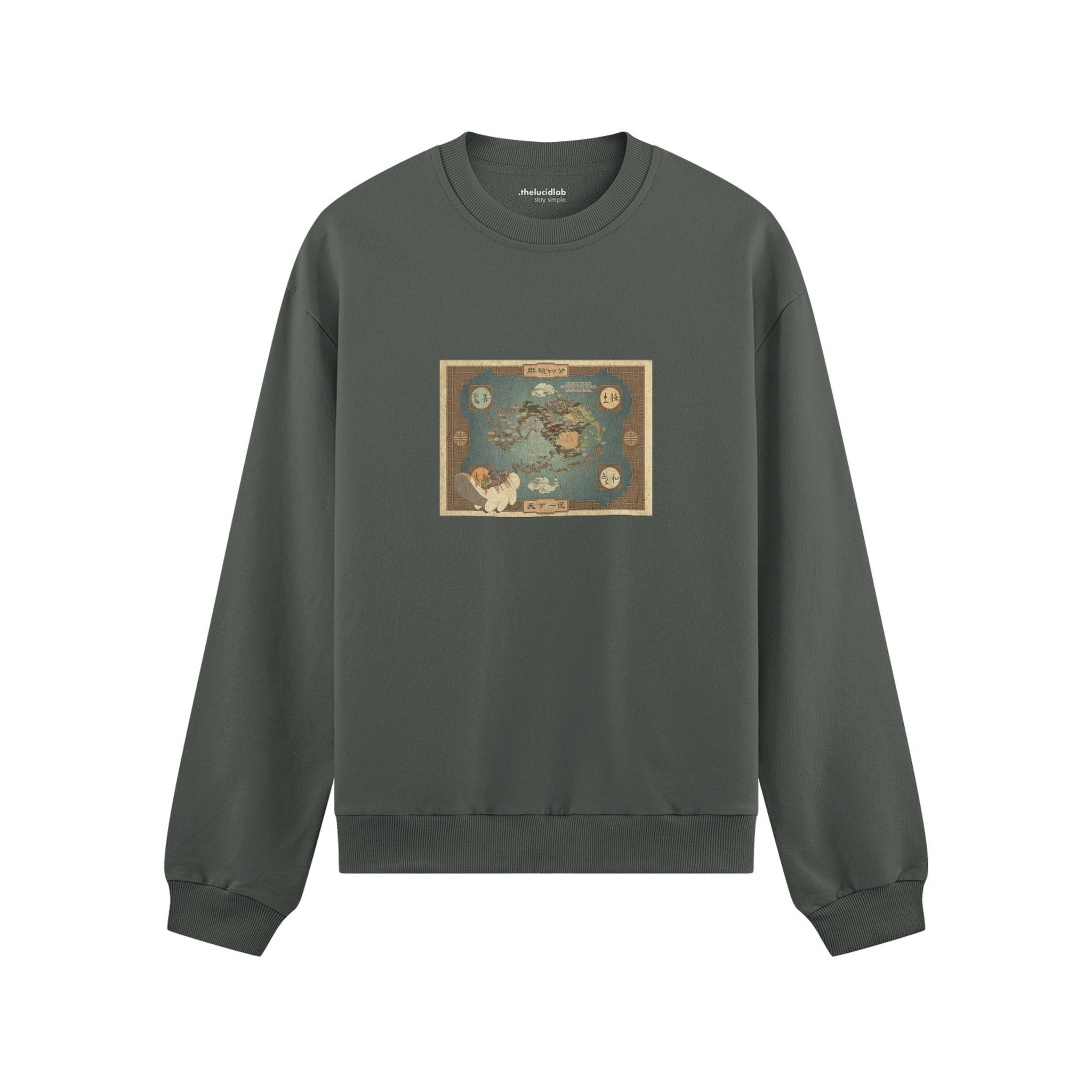 Avatar The Last Airbender Map Oversize Sweatshirt