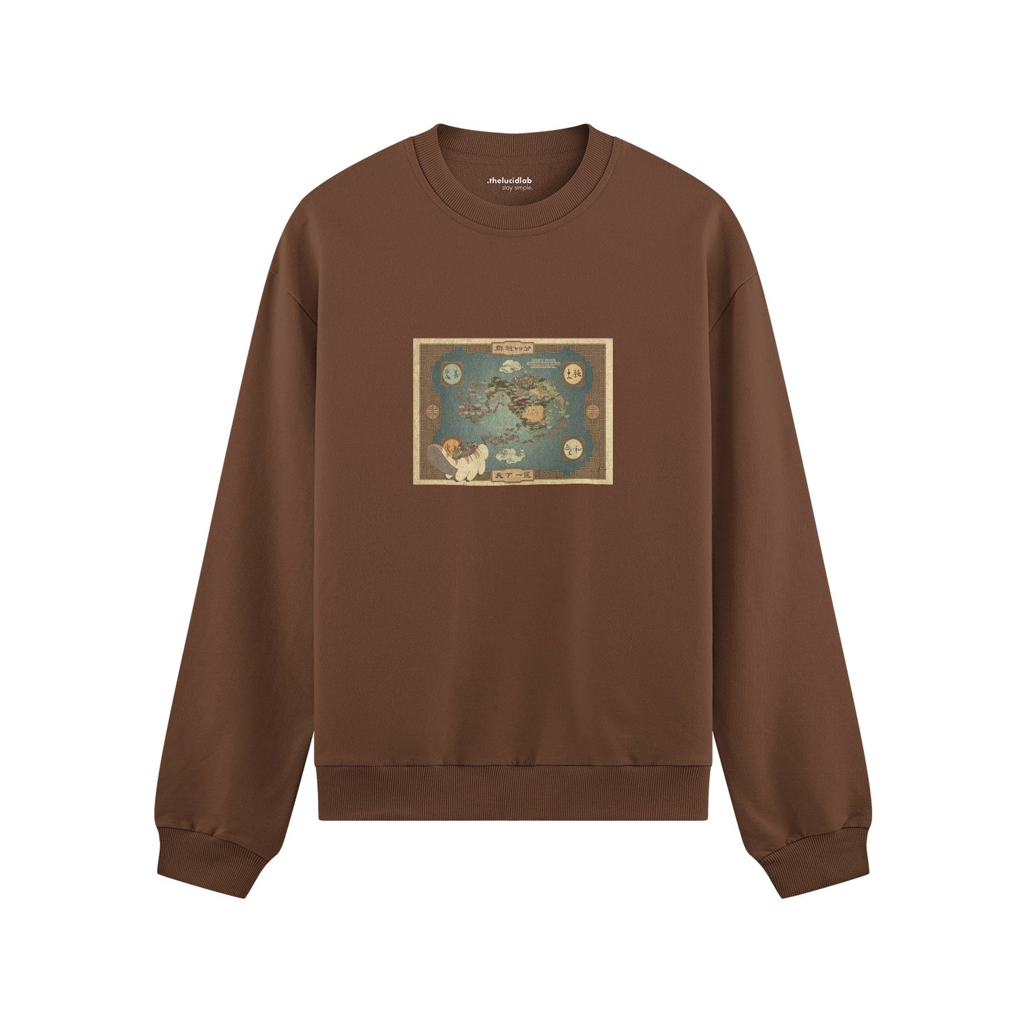 Avatar The Last Airbender Map Oversize Sweatshirt